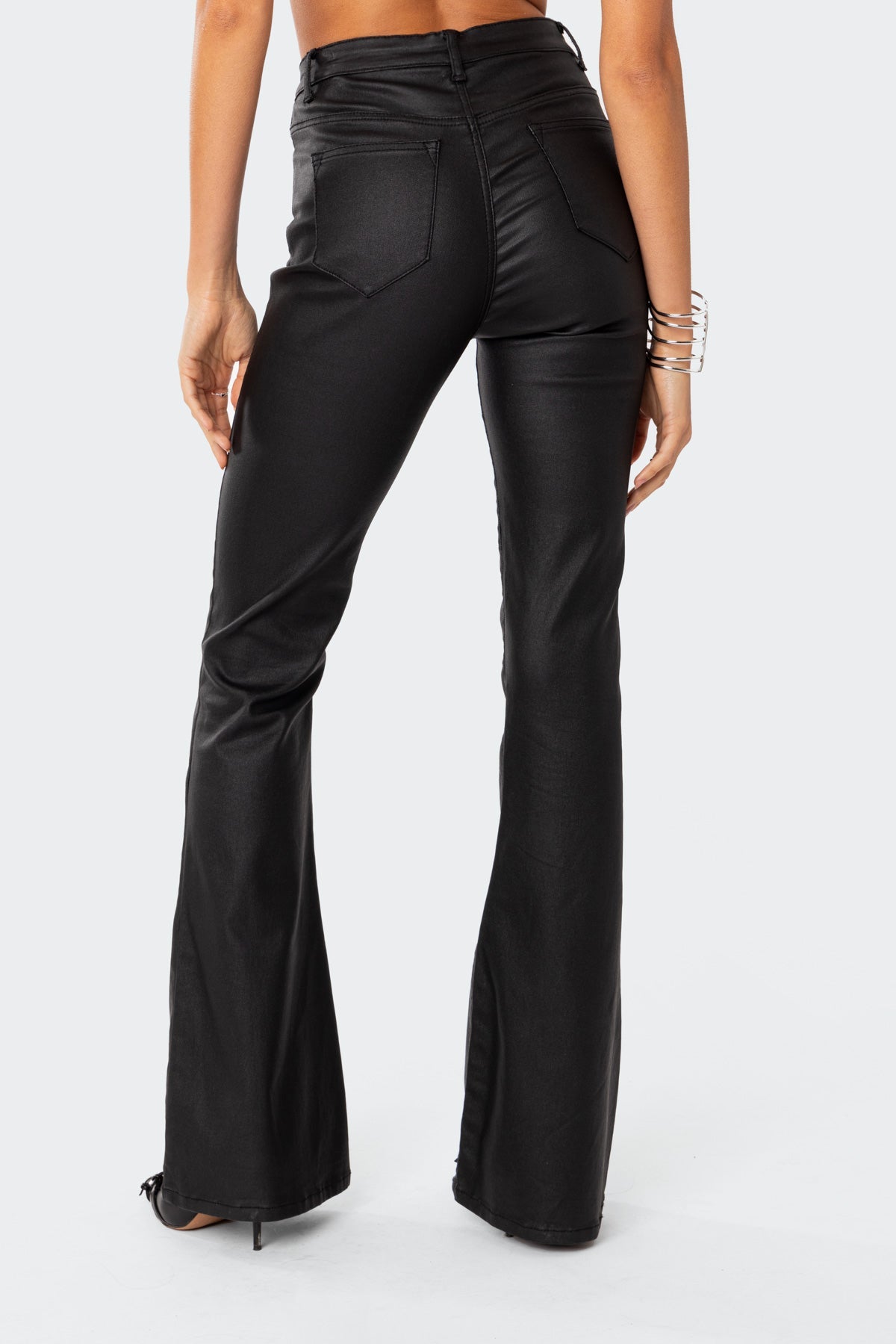 Lara™ - Leather Flare Jeans